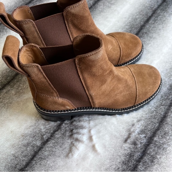 See By Chloe Mallory Tan Suede Leather Chelsea Boots SB33082A - Picture 5 of 9